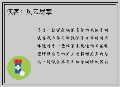 侠客：风云尽掌